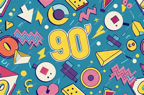 Premium Vector | A pattern that celebrates 90s pop culture ...