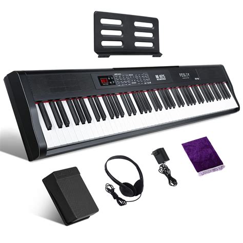 Fesley Piano Keyboard 88 Keys, Full-Size Digital Piano Keyboard ...