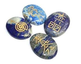 Jet Lapis Lazuli Usui reiki Set For Healing Crystal Reiki Chakra ...