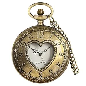 Buy Fogitbok Vintage Quartz Pocket Watches for Men with Chains Pendant ...