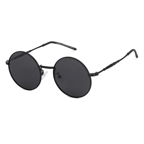 Grey Black Full Rim Round Vincent Chase METAL SUN VC S13842 Sunglasses