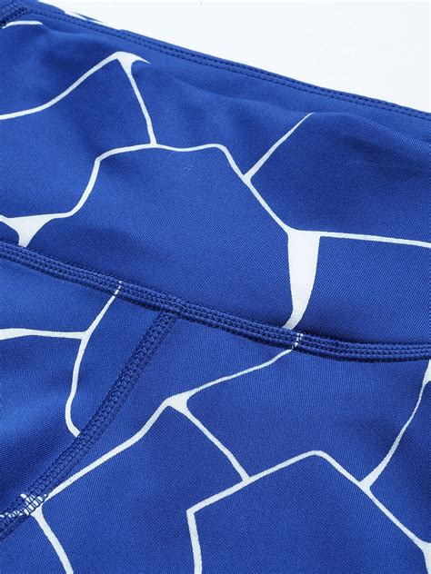 Alcis Women Blue Printed Sports Tights AAWTGTDM00016801