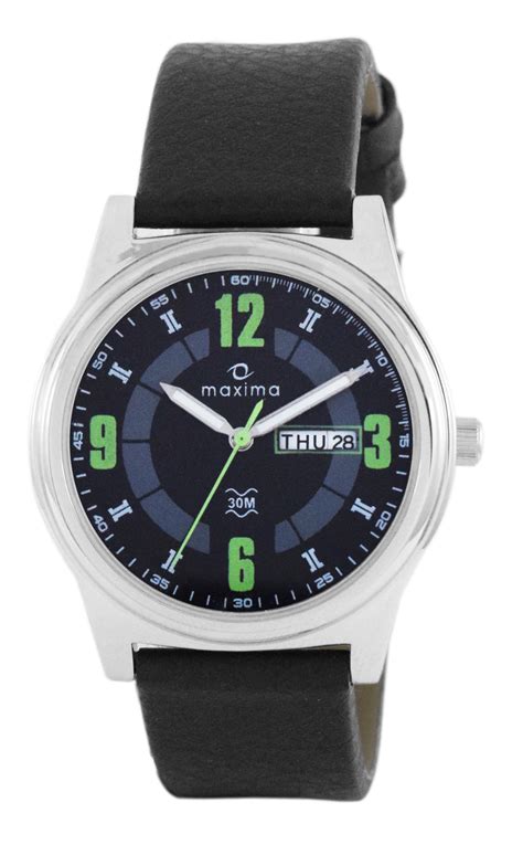 Buy Maxima Quartz Black Round Men Watch 38740LMGI Online @ ₹1005 from ...