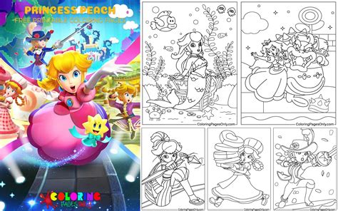 Printable Princess Peach Coloring Pages