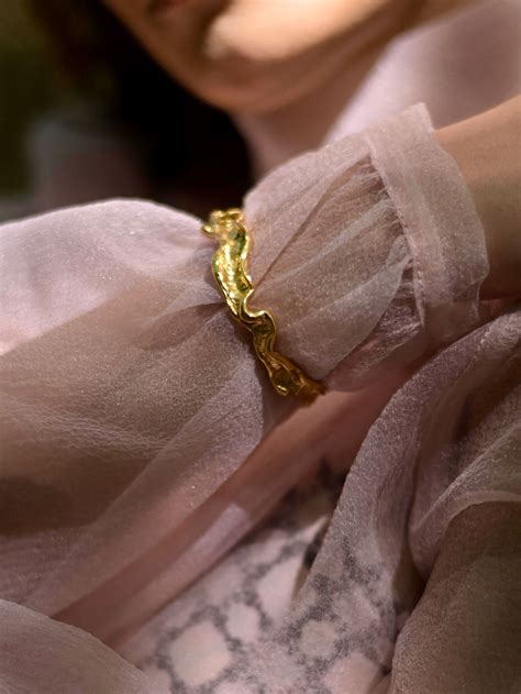 Gold Toned Handcrafted Brass Bracelet