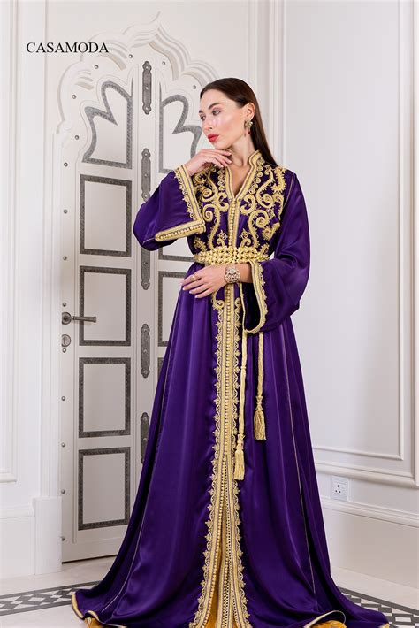 Purple Moroccan Caftan - Gizia Casamoda