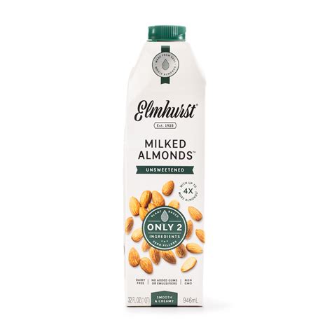 Elmhurst Almond Milk Unsweetened 32oz 32 온스 - Weee!