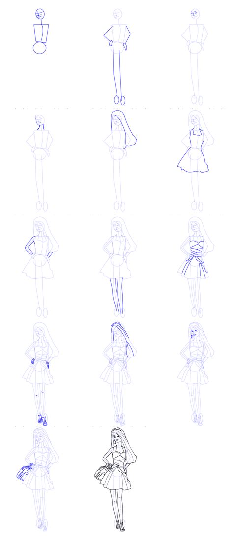 18+ Easy and Cute Barbie Drawing Ideas - Drawing Photos