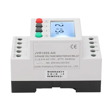 Voltage Monitoring Relay, 35mm Rail Mounting Adjustable Undervoltage ...