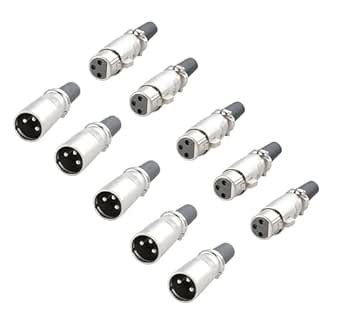 COM AXESSORIES ENTERPRISE (5 Pieces XLR Male & Female DIY Connectors ...