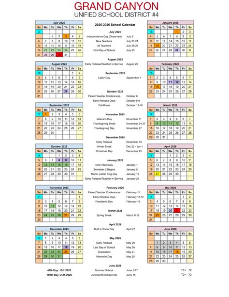 Grand Canyon School District Calendar 25-26 Revised [PDF] - EduCounty