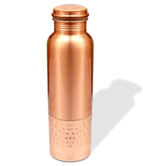 Kuber Industries Copper Round Hammered Design Water Bottle For Home ...