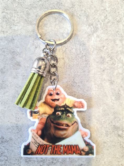 Dinosaurs TV Not the Mama 80's TV Keyring Keychain Hand - Etsy
