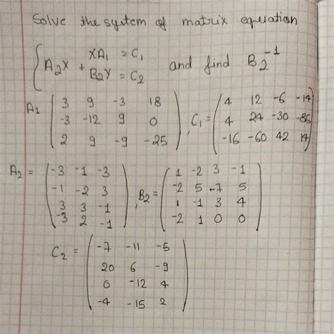 Image result for How to Solve Matrix Equation