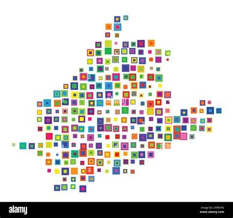 Symbol Map of the Province Zuid-Holland (Netherlands). Abstract map ...