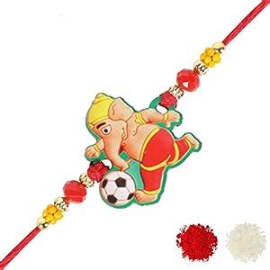 Riddhika Ventures Stylish Kids Rakhi Bracelet with Roli Chawal and ...