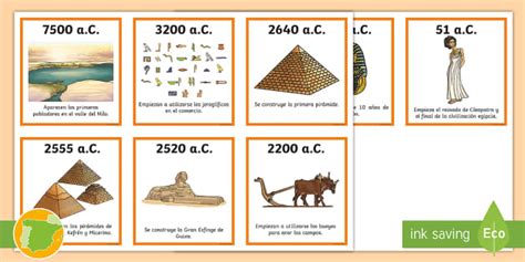 Tarjetas: Cronología del Antiguo Egipto (teacher made)