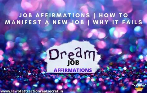 65+ JOB AFFIRMATIONS | HOW TO MANIFEST A NEW JOB | WHY IT FAILS - THE ...