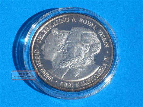 1992 King Kamehameha Iv Queen Emma. 999 Silver Celebrating A Royal ...