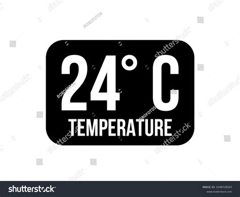 24 C Temperature Degrees Celsius Vector Stock Vector (Royalty Free ...