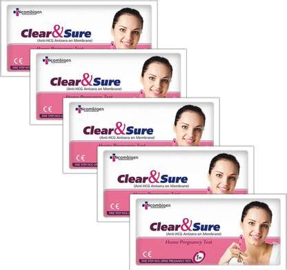 Clear & Sure Home One Step Urine HCG Pregnancy Test Kit Price in India ...