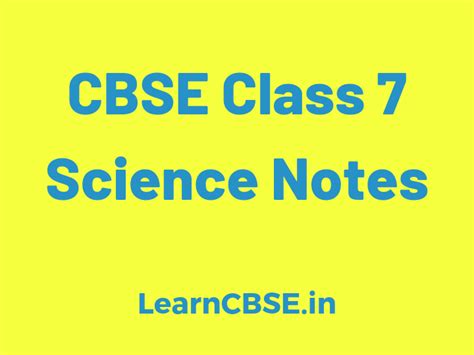 Notes for Science Class 7 的图像结果