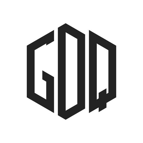 Gdq logo design initial letter gdq monogram logo using hexagon shape ...