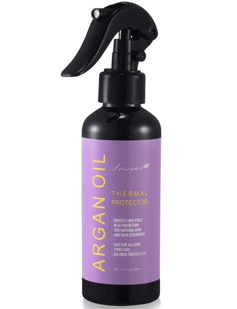 LANVIER Heat Protectant Spray for Hair with Argan Oil (6.8Fl Oz/200ml ...