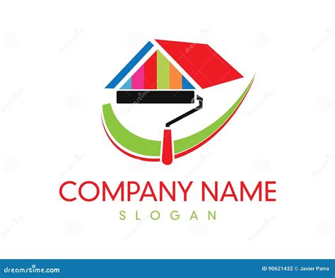 Paint company logo stock vector. Illustration of house - 90621432