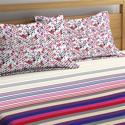 Buy PORTICO Magnum Printed Cotton Double Bedsheet - Set Of 3 Pcs. from ...
