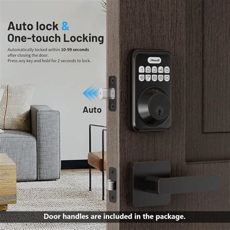 Buy Zowill Keyless Entry Door Lock with 2 Handles, Electronic Keypad ...