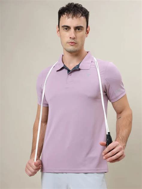 Men Slim Fit Polo T-shirt with Techno Cool+