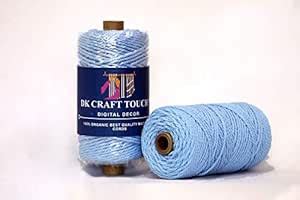 DK Craft Touch 2mm (100 metre) Macrame Cotton Cord/Rope for Craft Work ...