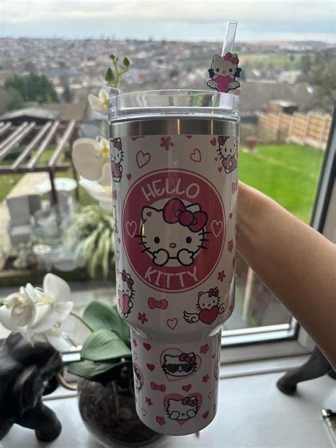 Hello Kitty 40oz Tumbler Travel Cup Personalised custom Made Stainless ...