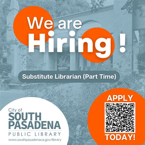South Pasadena Library is Hiring! | City Hall Scoop