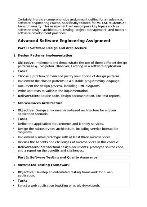 Assignment - Certainly! Here's a comprehensive assignment outline for ...