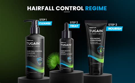 Buy Tugain Essentials Hair Fall Control Shampoo | with Biotin, Caffeine ...