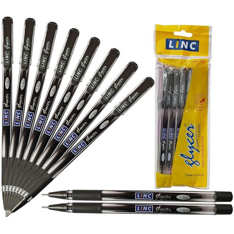 Linc Glycer 0.6 mm Ball Pen | Black Ink, Pack Of 20 : Amazon.in: Office ...