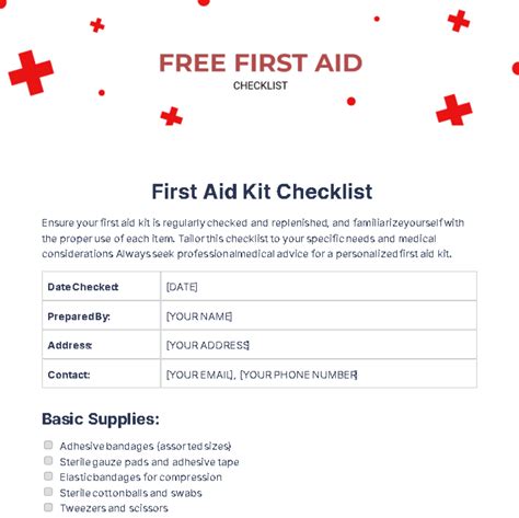 First Aid Checklist 的图像结果