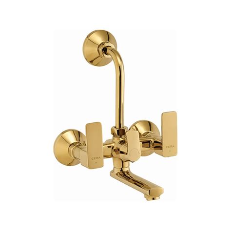 Lustre 2 Way Wall Mixer Ruby F1005401FG - French Gold Finish on Decure.in
