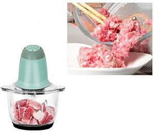 Onprix Stainless Steel and Glass Electric Meat Grinders with Bowl ...