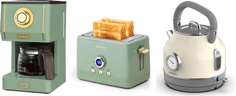 Amaste Green Coffee Maker & Green Toaster & White India | Ubuy