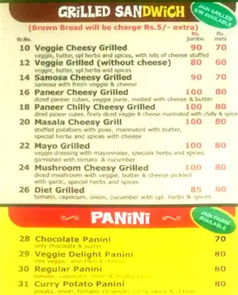 Menu at Gupta Sandwich, Thane, Shop No 04