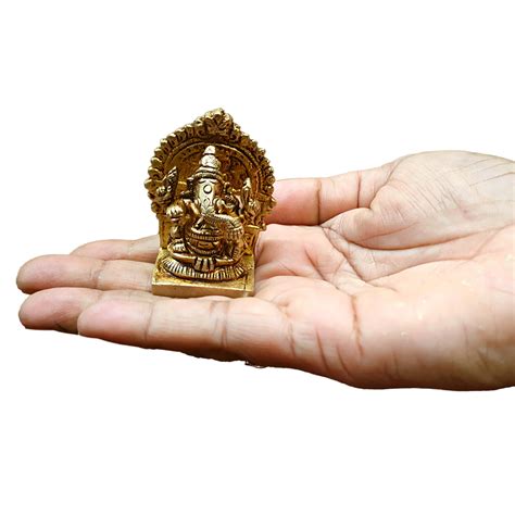 Buy anciently Mini Ganesha Brass Idol with Arch | Ganesh Chaturthi ...