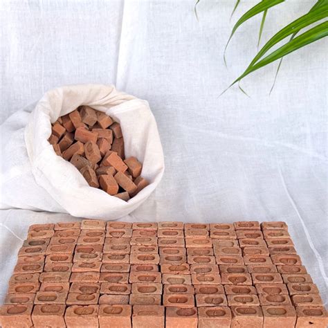 little MASON Miniature Terracotta Bricks Pack - 200 Pieces Bricks with ...