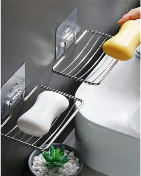 OSLEN Soap Dish Holder, No Drilling, Rustproof Stainless Steel, Wall ...