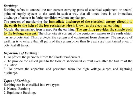 Unit 5 2Earthing - this is useful for the aktu examination - Earthing ...
