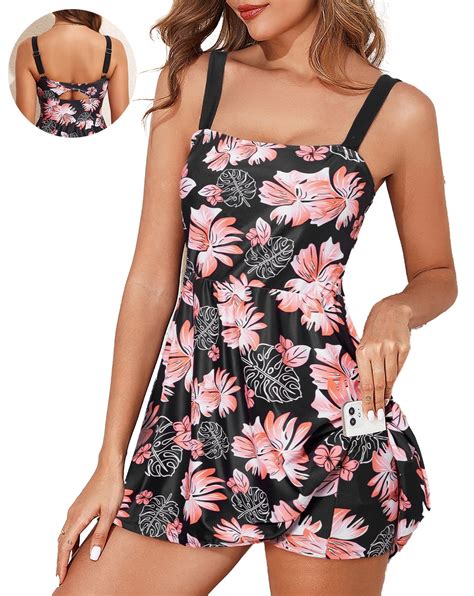 DOKOTOO Women Swim Dress 2025 Swimsuit with Shorts Removable Pad One ...