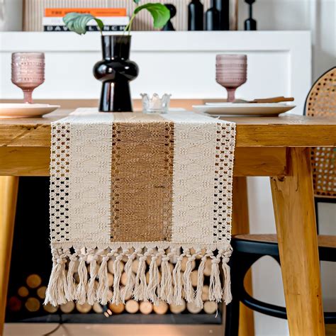 Amazon.com: Artbisons Boho Table Runners, Farmhouse Style Rustic Table ...