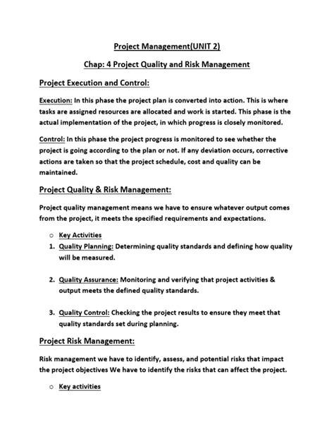 Image result for Project Management Unit Objective